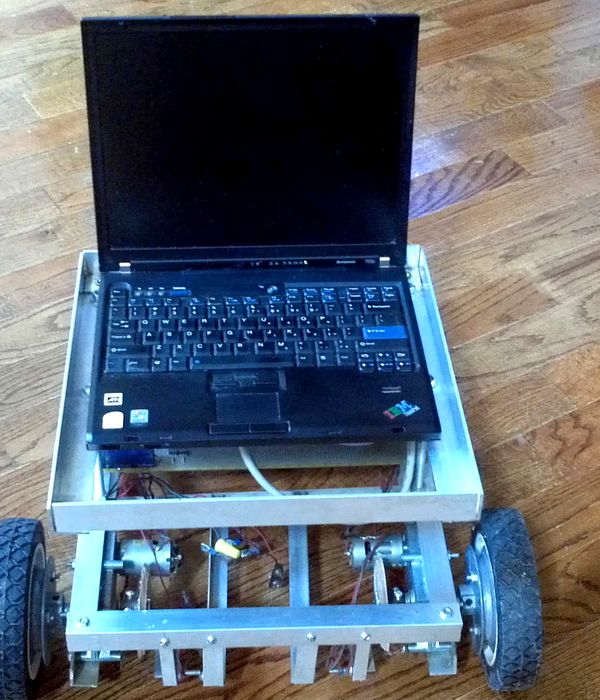 Experimental mobile robot platform, front view